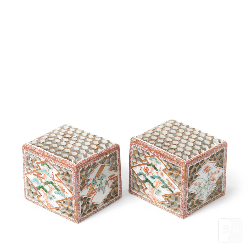 江戶時代 十八世紀 有田燒蟋蟀籠一對 | A PAIR OF ARITA CRICKET CAGES - 图3